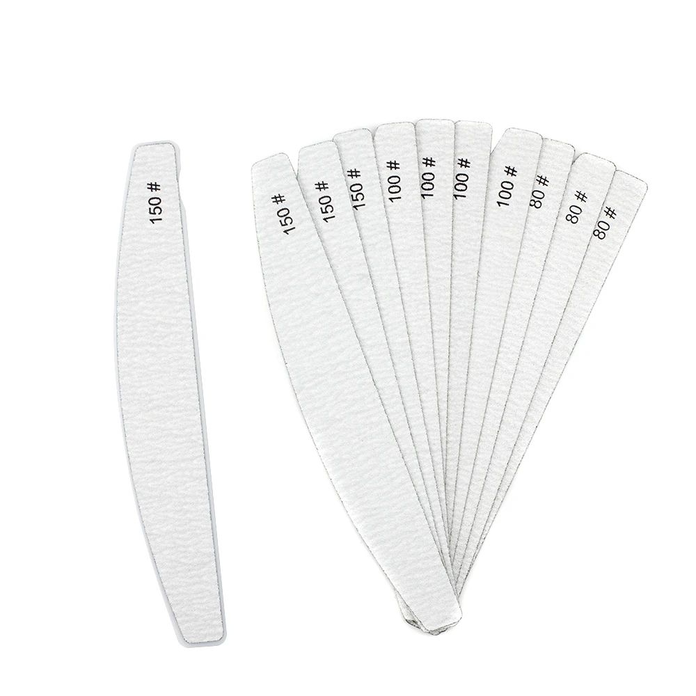 Nail Sponge Buffer File With 12 Replace Sandpaper Kit 4pcs 80# + 100# 150# Grit Toe Sanding Grinding Pads | Красота и здоровье