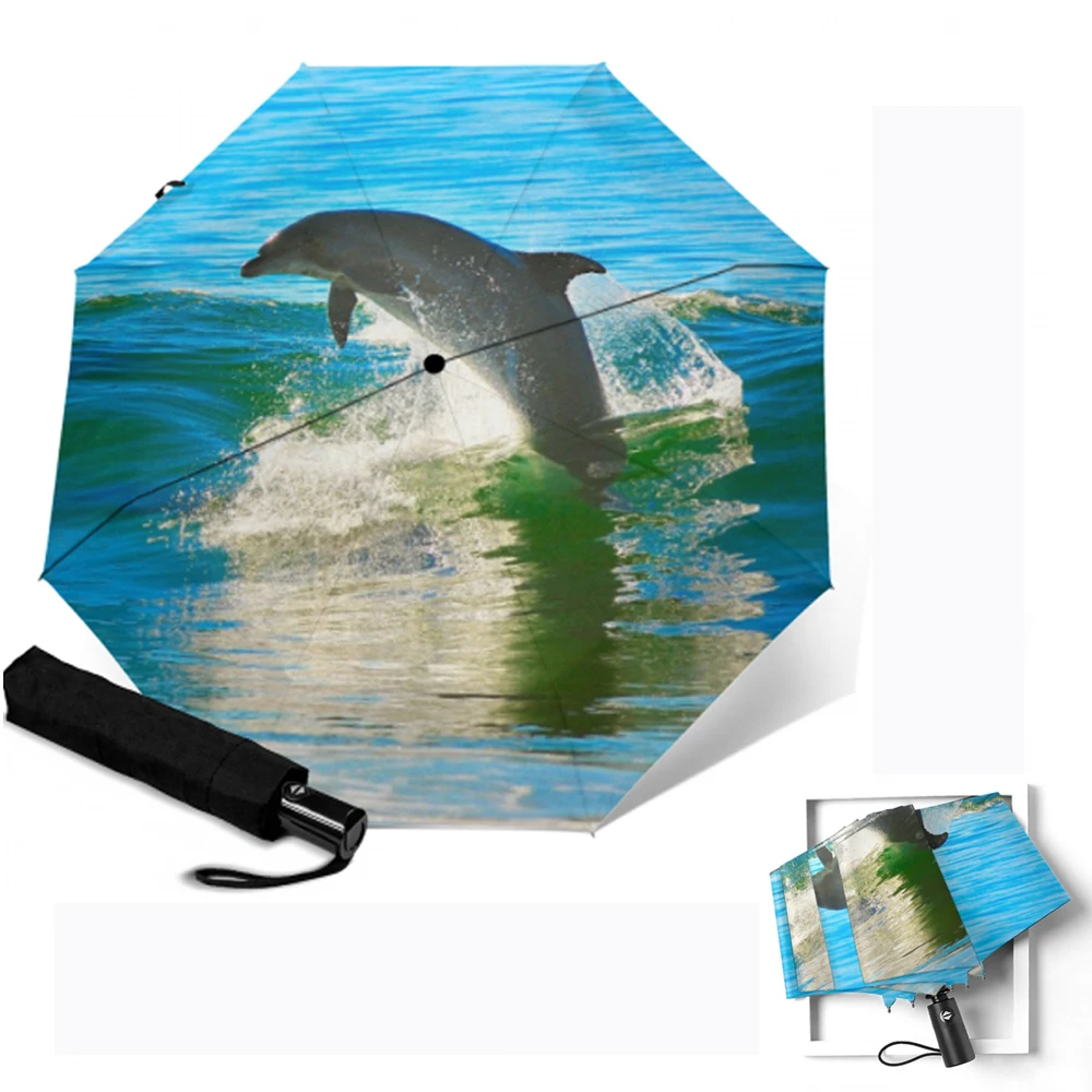 Роскошный складной зонт с автоматическим открытием и закрытием для путешествий