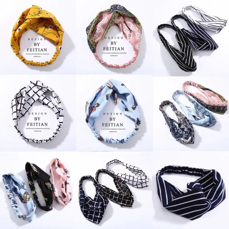 Женская повязка на голову с цветочным рисунком| |