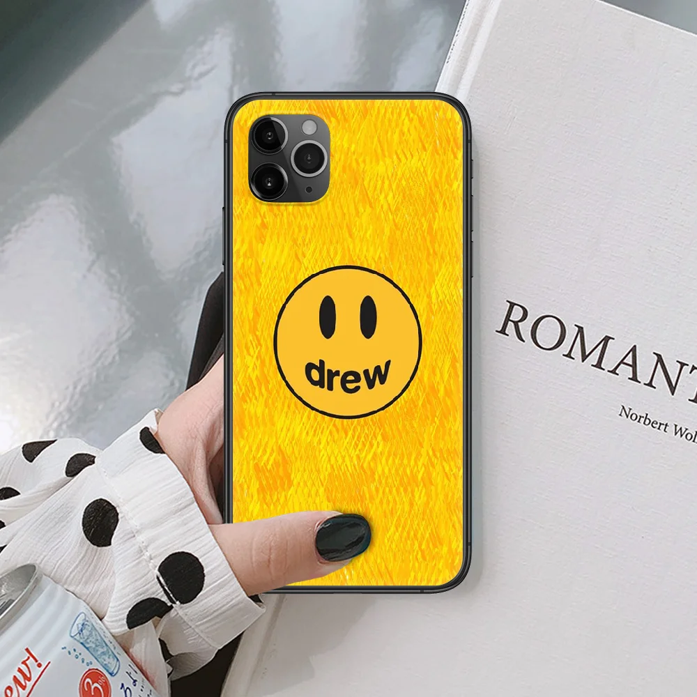 

Drew House Justin Bieber Phone Case For IPhone 4 4s 5 5S SE 5C 6 6S 7 8 Plus X XS XR 11 12 Mini Pro Max 2020 Black black Shell