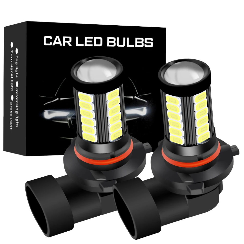 2Pcs H8 H11 Led HB4 9006 9005 HB4 H9 Anti Fog Lights 5730 33LED 1500LM 6000K White Car Driving Running Lamp Auto Leds Bulb 12V