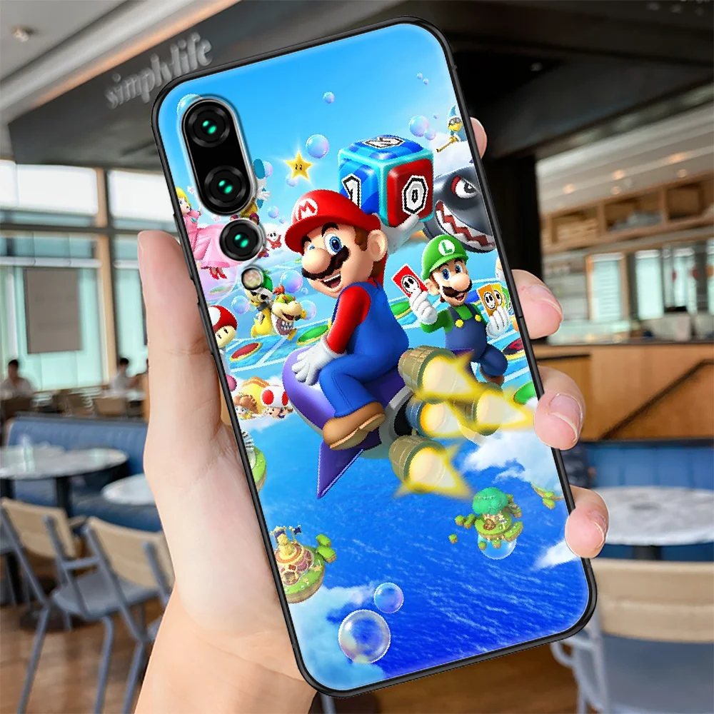 

Marioes Game Super Phone case For Huawei P Mate P10 P20 P30 P40 10 20 Smart Z Pro Lite 2019 black painting Etui 3D bumper pretty