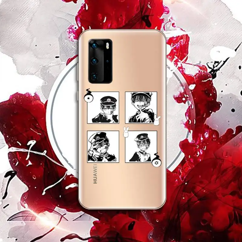 

Toilet Bound Hanako Kun Phone Case Transparent for Huawei P20 P30 P40 honor 8 10i P smart 2019 Samsung A71 A21S S10 20 plus