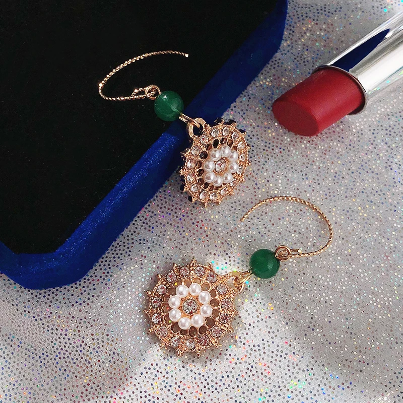 Индийские серьги новые инкрустационные полые висячие женские роскошные