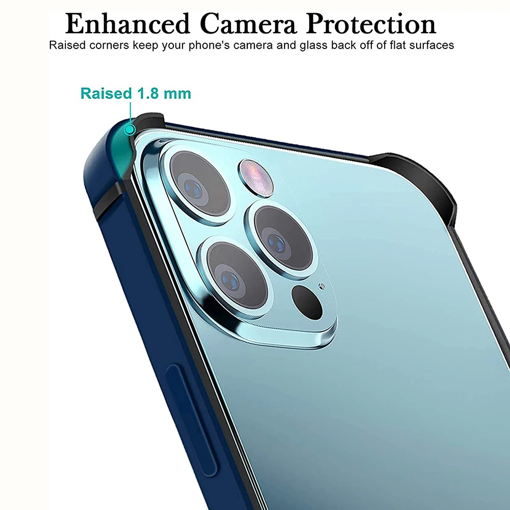 Роскошный Алюминиевый металлический силиконовый чехол бампер для iPhone 12 Mini 12Pro 11