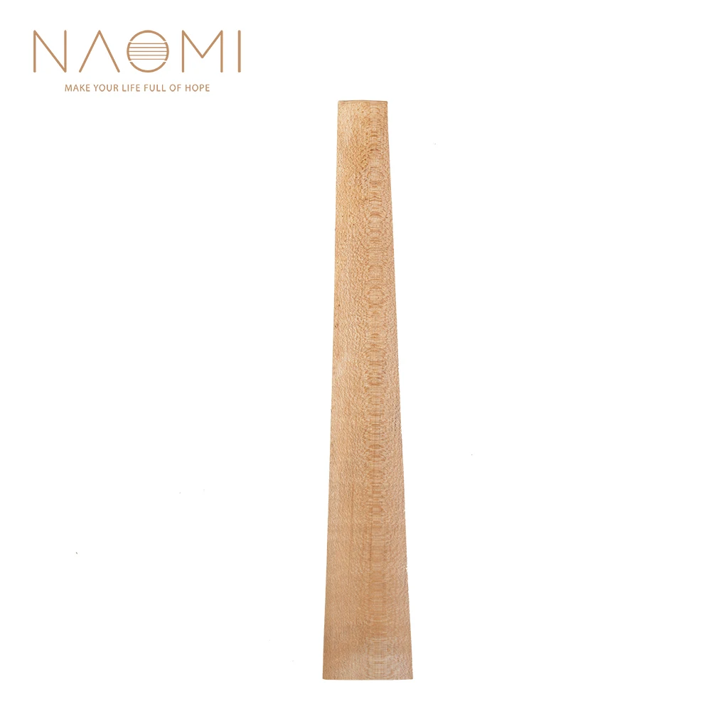 NAOMI Maple Wood Violin Fretboard Unfinished 4 Strings Violin Fingerboard Fit For 4/4 3/4 1/2 1/4 1/8 Violin Use one new solid wood 4 4 high quality unfinished electric violin white violin 002 ebony fingerboard