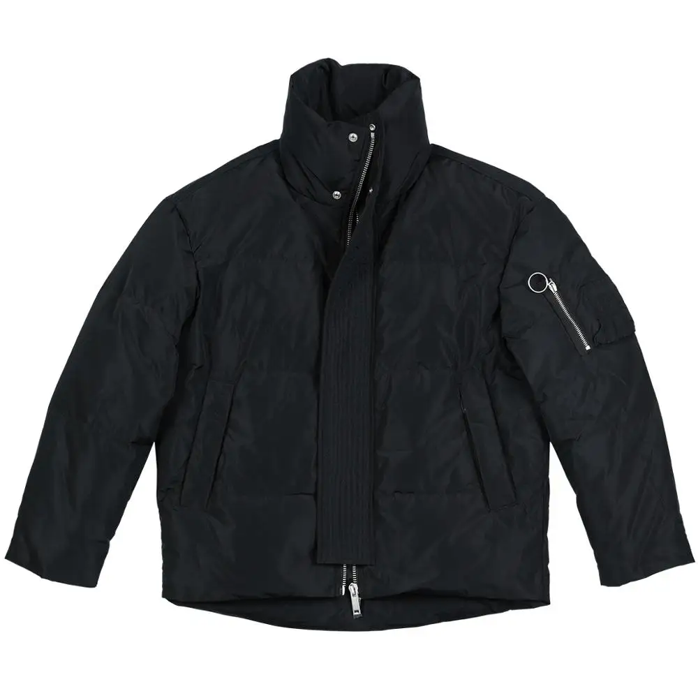 Мужская куртка SIMWOOD теплая куртка-пуховик серого цвета с высоким воротом и