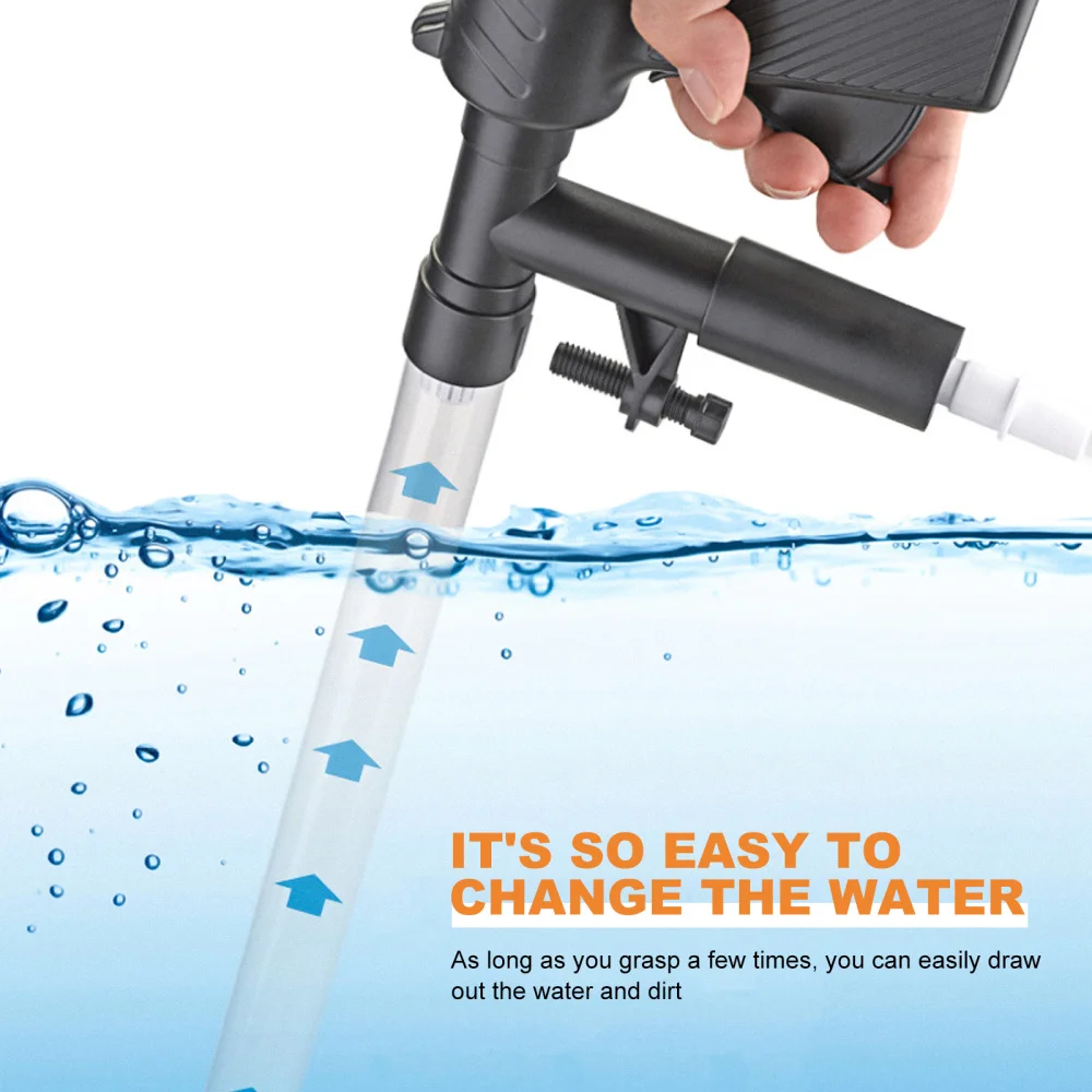 

1 Set Fish Tank Cleaning Tool Set Water Changer Fish Tank Cleaner (Black,White)