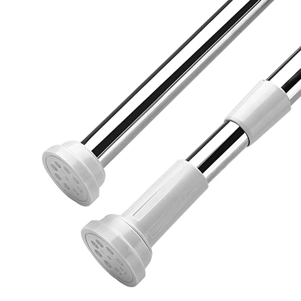 

Curtain Drape Rod Retractable Curtain Hanger Rod Stainless Steel Bracket Clothesline Pole Shower Curtain Rod Clothes Hanger Rod