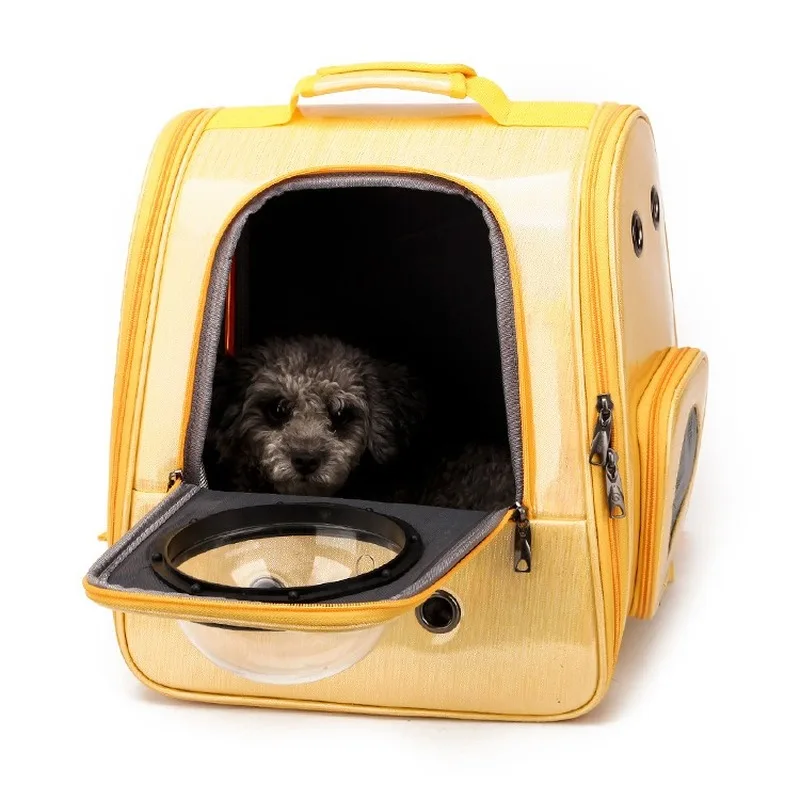 

2020 new cat bag porous and breathable fashion Portable large-capacity pet outing backpack space capsule folding pet bag