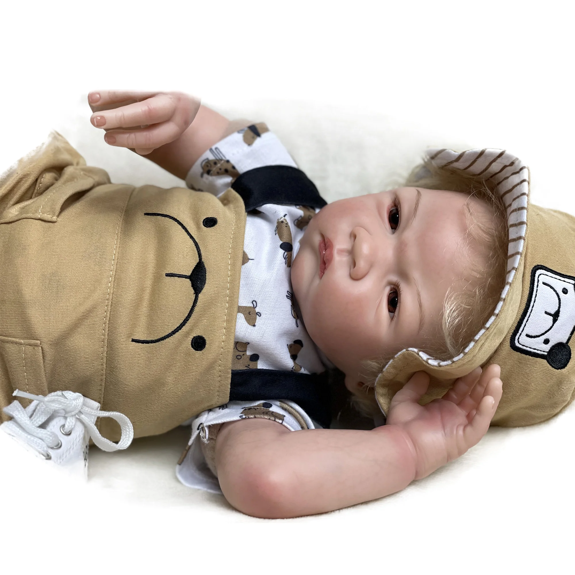 Кукла реборн 20 дюймов Реалистичная детская игрушка с открытыми глазами для