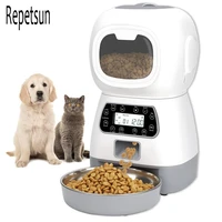 3 5l automatic pet feeder smart food dispenser for cats dogs portion controller voice programmable timer bowl pet supplies