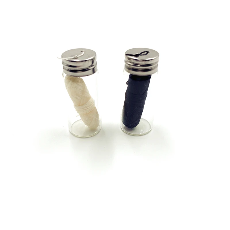 Organic Bamboo Fibre with Activated Charcoal Floss Zero waste Glass Jar natural silk spools bamboo dental floss
