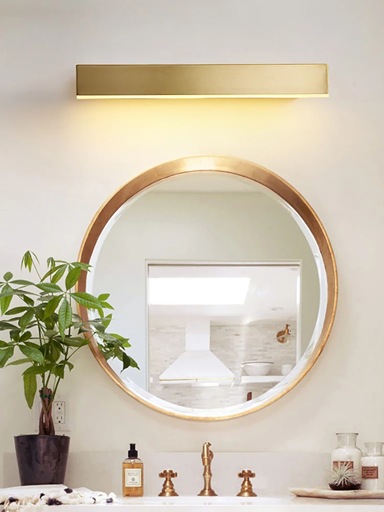 MOONSHADOW Wall Lights Bedroom Decor Led Full Copper Mirror Light Dressing Table Bathroom Makeup Lamps 220V | Лампы и освещение