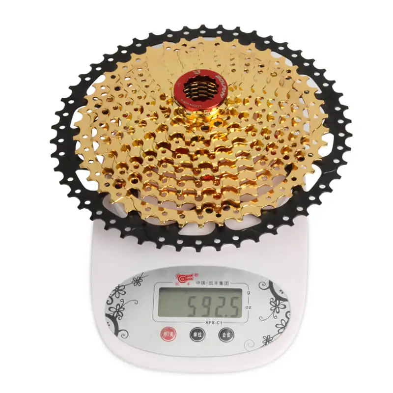 

BOLANY 10 Speed Gold Cassette 11-50T Wide Ratio Freewheel Mountain Bike MTB Bicycle Cassette Sprocket Compatible With Sarm