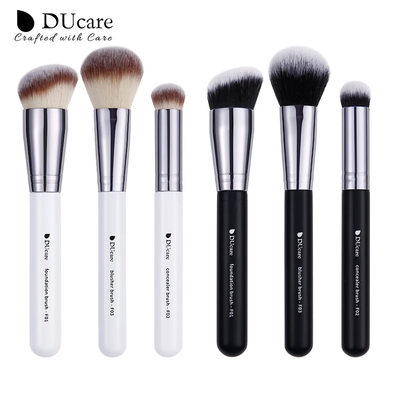 

DUcare 3pcs/set Angled Foundation Makeup brushes Magic Liquid Foundation Cream small concealer Make up brush Beauty Tools