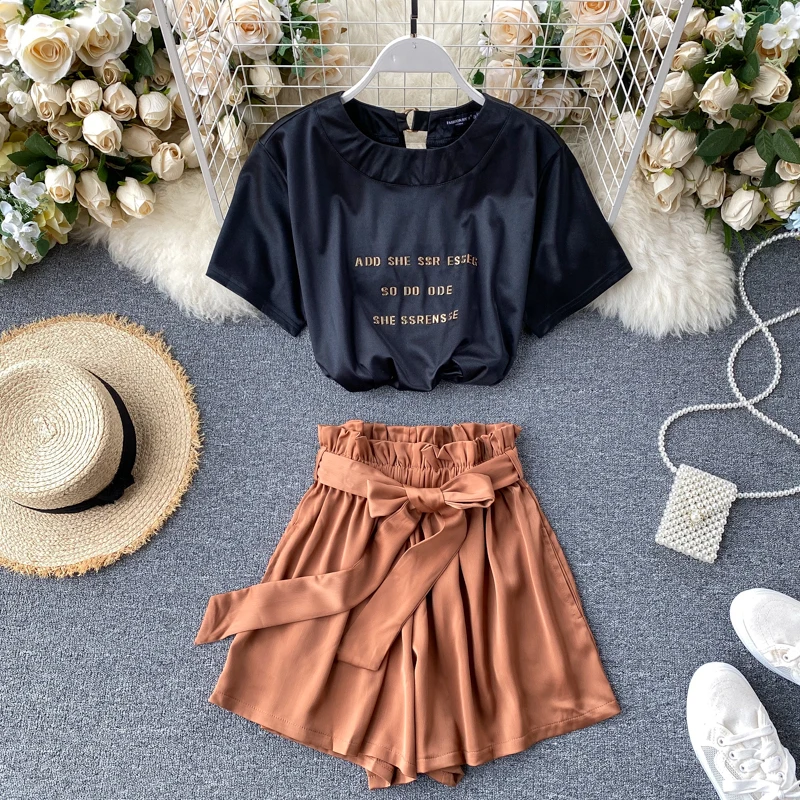 Gagarich корейский Ins темпераментный Женский комплект из 2 предметов с круглым