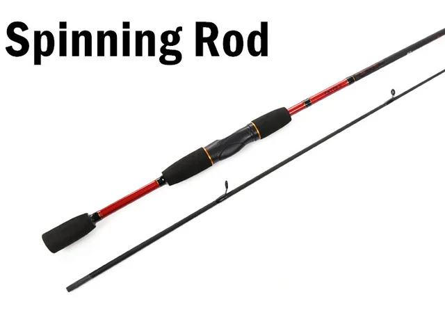 Красный Catch.U 1.8M Fishing Rods Carbon Spinning Fishing Pole Spinning Fishing Rod 2 Section Lure Casting Pole - Цвет: Красный
