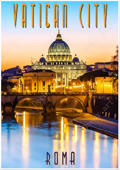 Картины на холсте для путешествий Ватикан Будапешт Венгрия винтажные настенные