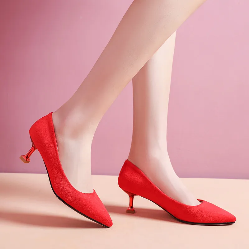 

Smeeroon 2020 large size 33-45 women pumps pointed toe spring summer elegant dress party wedding shoes ladies single shoes