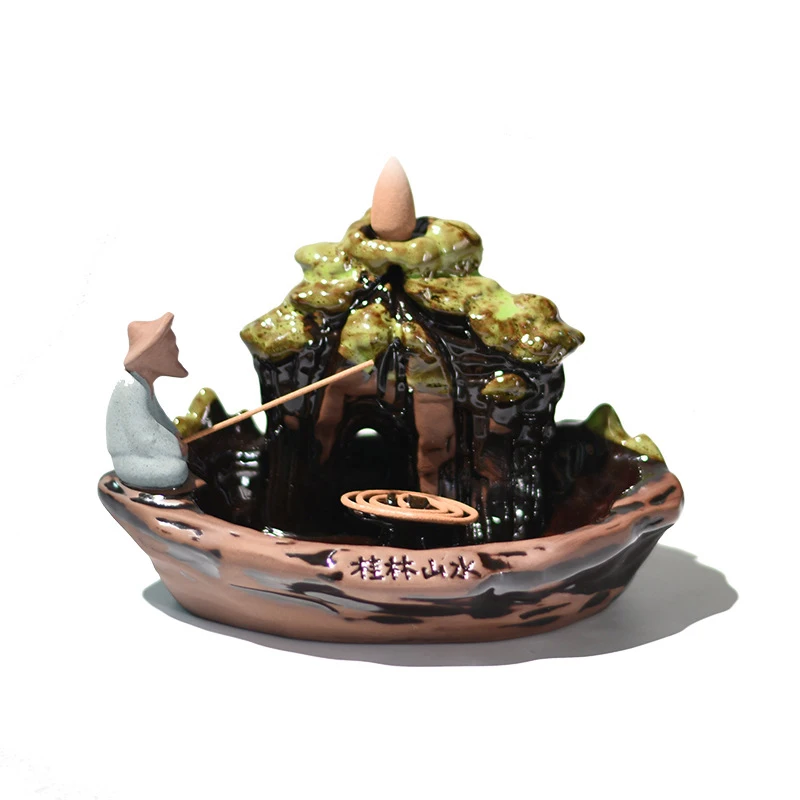 Керамическая глазурь мини курильница с держателем подарок семейный офис