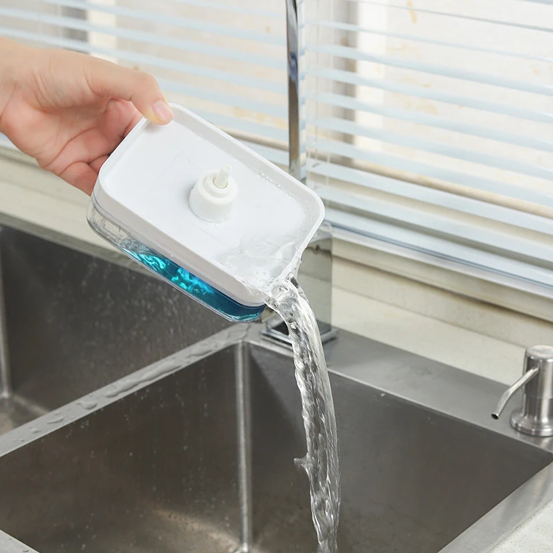 

HOT Kitchen Automatic Liquid Soap Dispenser Box Press-type Scouring Pad Sponge Holder Soap Dispenser Case NDS
