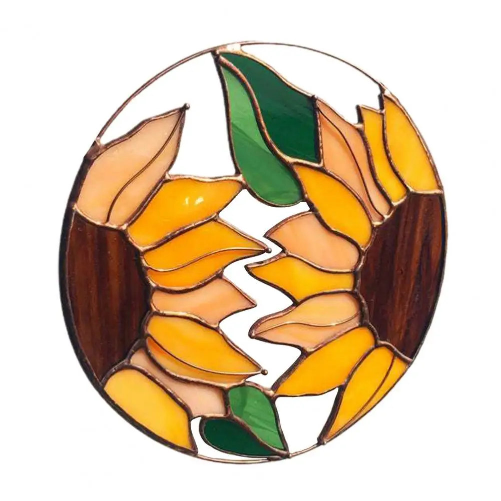 

Delicate Special Water Resistant Sunflower Ornament Exquisite Hanging Pendant Colorful Window Decor