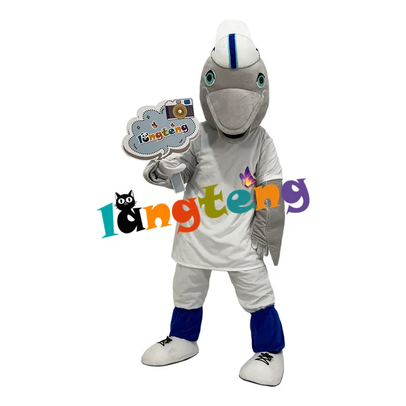 

1147 Dolphin Mascot Costume Cartoon Animal Cosplay Custom Made For Adult