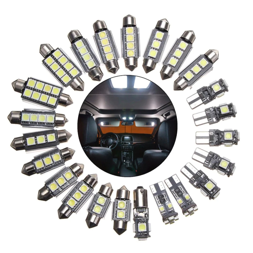 

SUHU 23Pcs Car LED Bulbs Interior Lights Lamp Bulbs Kit For BMW X5 E53 2000-2006 White Car Light Auto Interior Reading Dome Lamp