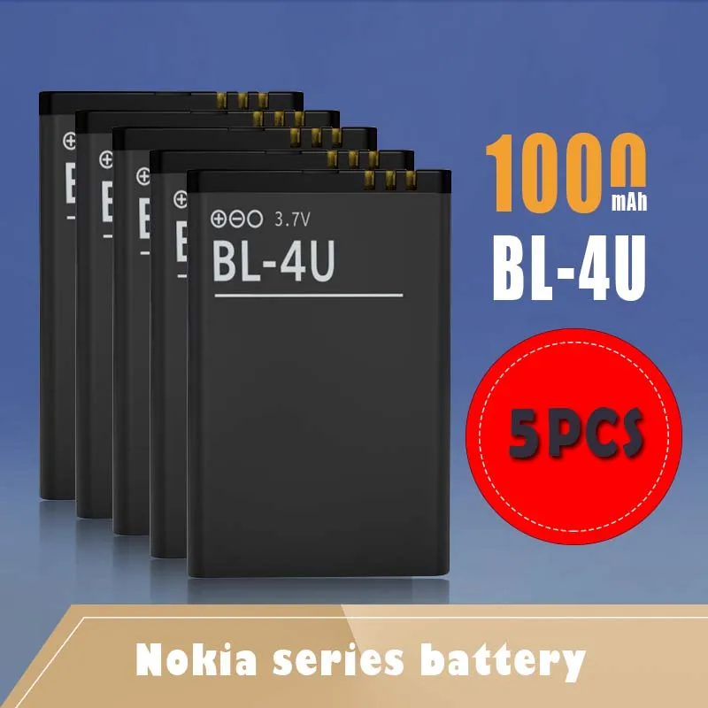 5 шт. аккумуляторы для телефонов Nokia 1000 301 500 530 5730 8800A 5330 E66 Asha|Перезаряжаемые