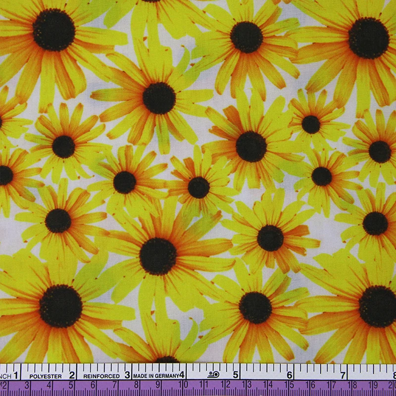 

50*145cm Summer Sunflower Printed Polyester Cotton Fabric Tissue Children Home Textile DIY Fabric Sewing Tilda Doll,1Yc468