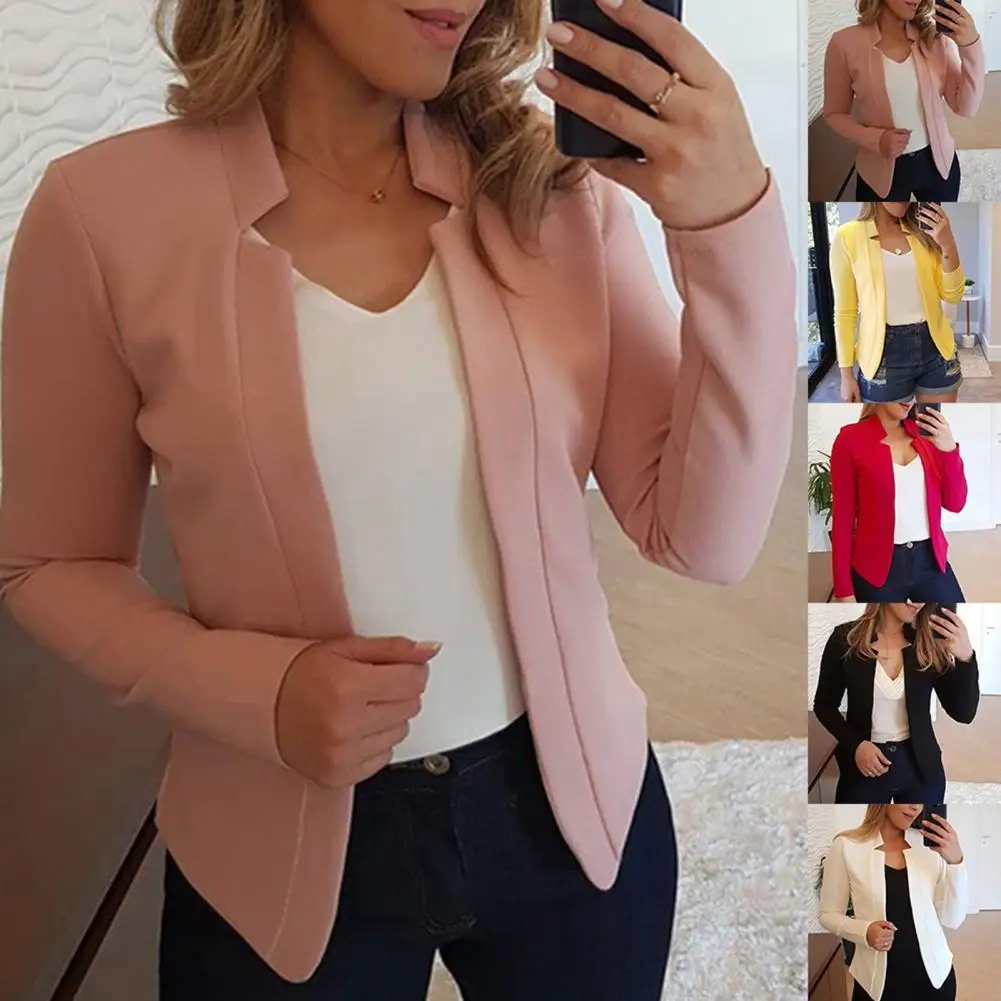 

Women's Blazers Jacket Suit Plus Size All-match Polyester Business Jacket for Office Ladies Elegant Casual Short Suits Cardigan