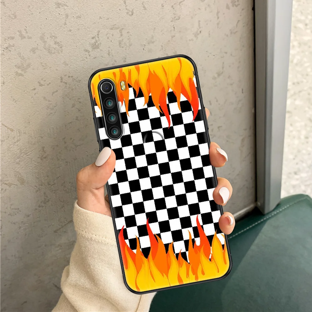 

Fashion Flame Phone case For Xiaomi Redmi Note 7 7A 8 8T 9 9A 9S 10 K30 Pro Ultra black art prime painting Etui fashion hoesjes