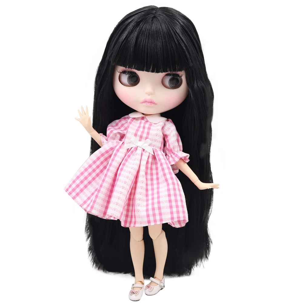 ICY Nude Blyth кукла для серии No. BL9601 черные волосы резные губы матовые лица суставы тела 16 bjd (art.: 7add34ac4) - 7add34ac4