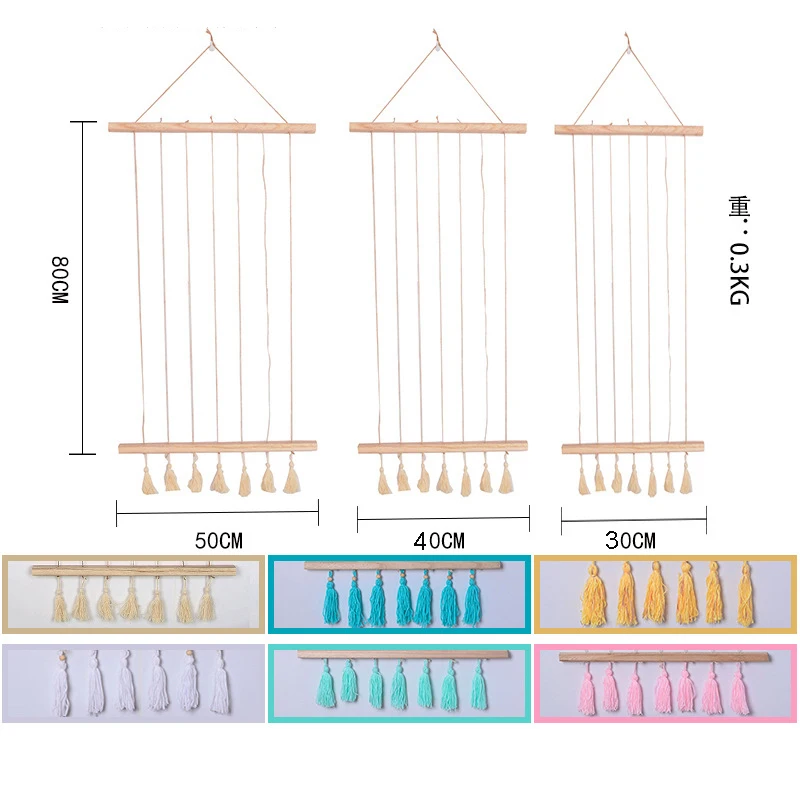 Хлопковая веревка с кисточками настенная подвесная рамка для картин деревянная