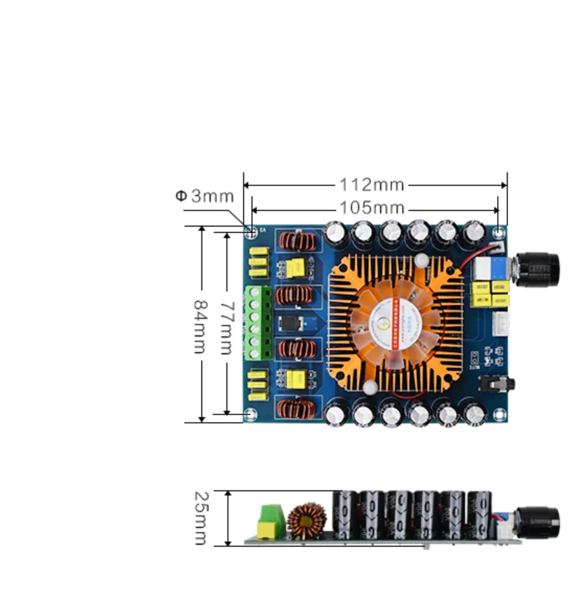 Плата цифрового усилителя TDA7498E высокой мощности 2x160 Вт стерео аудио усилитель