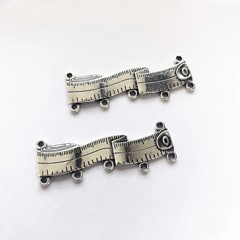 

6pcs Tape Measure Connector Charms Jewelry DIY Necklace Bracelet Key Chain Aesthetic Accessories Jewelry Making Supplies