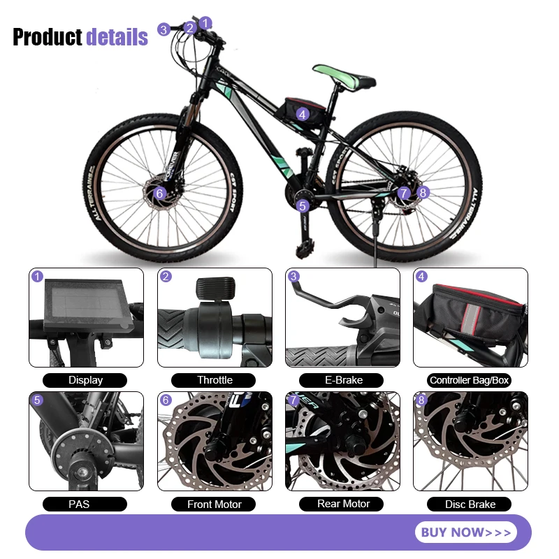 

Electric Bicycle Conversion Kit 36V48V 350W Rear Rotate Wheel Hub Motor Ebike Waterproof Plug Conversion Kit With KT LCD Display