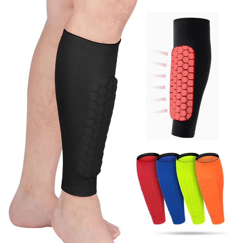 

Soccer Shin Guards Shin Pads for Youth Adult Calf Compression Sleeve with Honeycomb Pads Support for Shin Splint Baseball MTB
