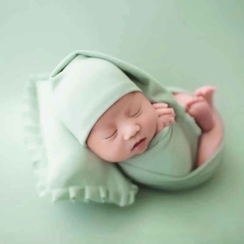 Реквизит для фотосъемки новорожденных обертывания + шляпа подушка детская