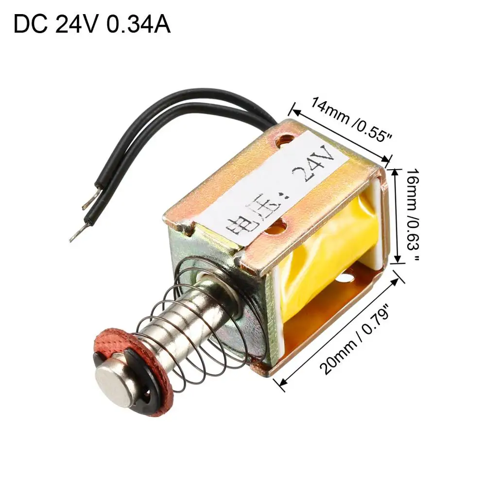UXCELL DC 6/12/24 в Электромагнитный Электромагнит с пуш Подом открытой рамой линейный