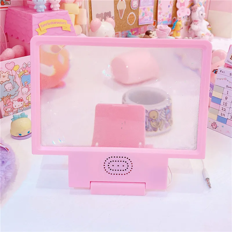 Розовый мобильный телефон Экран усилитель увеличительное HD видео держатель