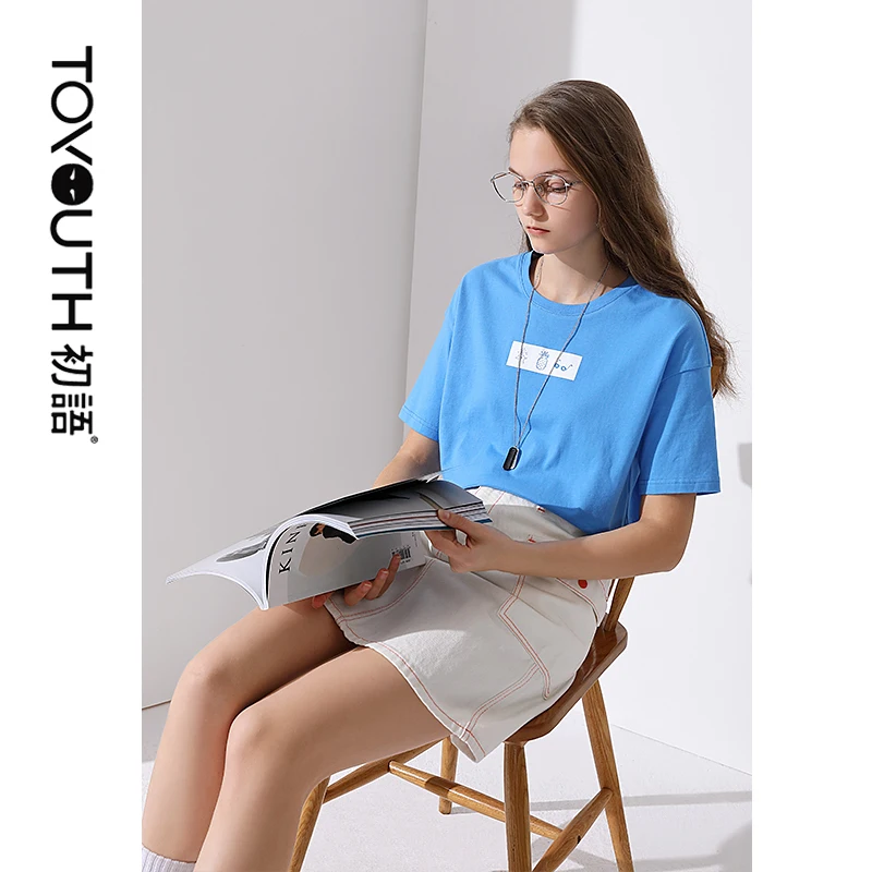 Футболка женская с коротким рукавом и круглым вырезом | Женская одежда