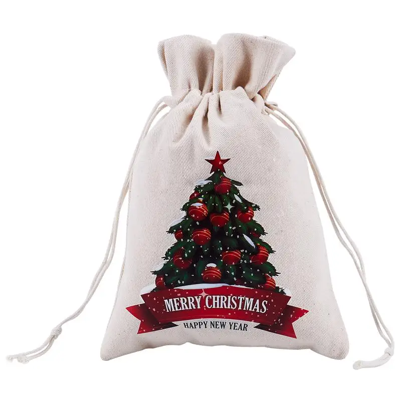 1 кремово белый холст креативная Рождественская елка шаблон сумка для