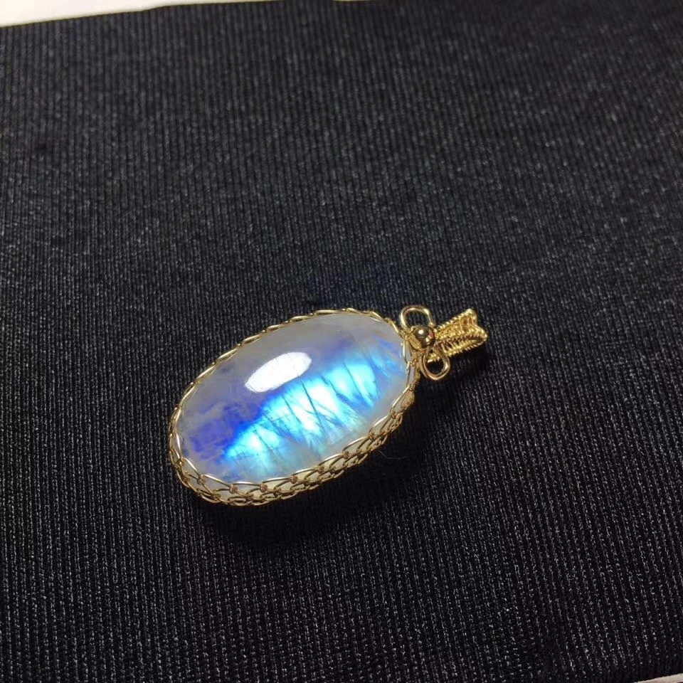 Сертификат натуральное ожерелье лунный камень подвеска овальный для женщин