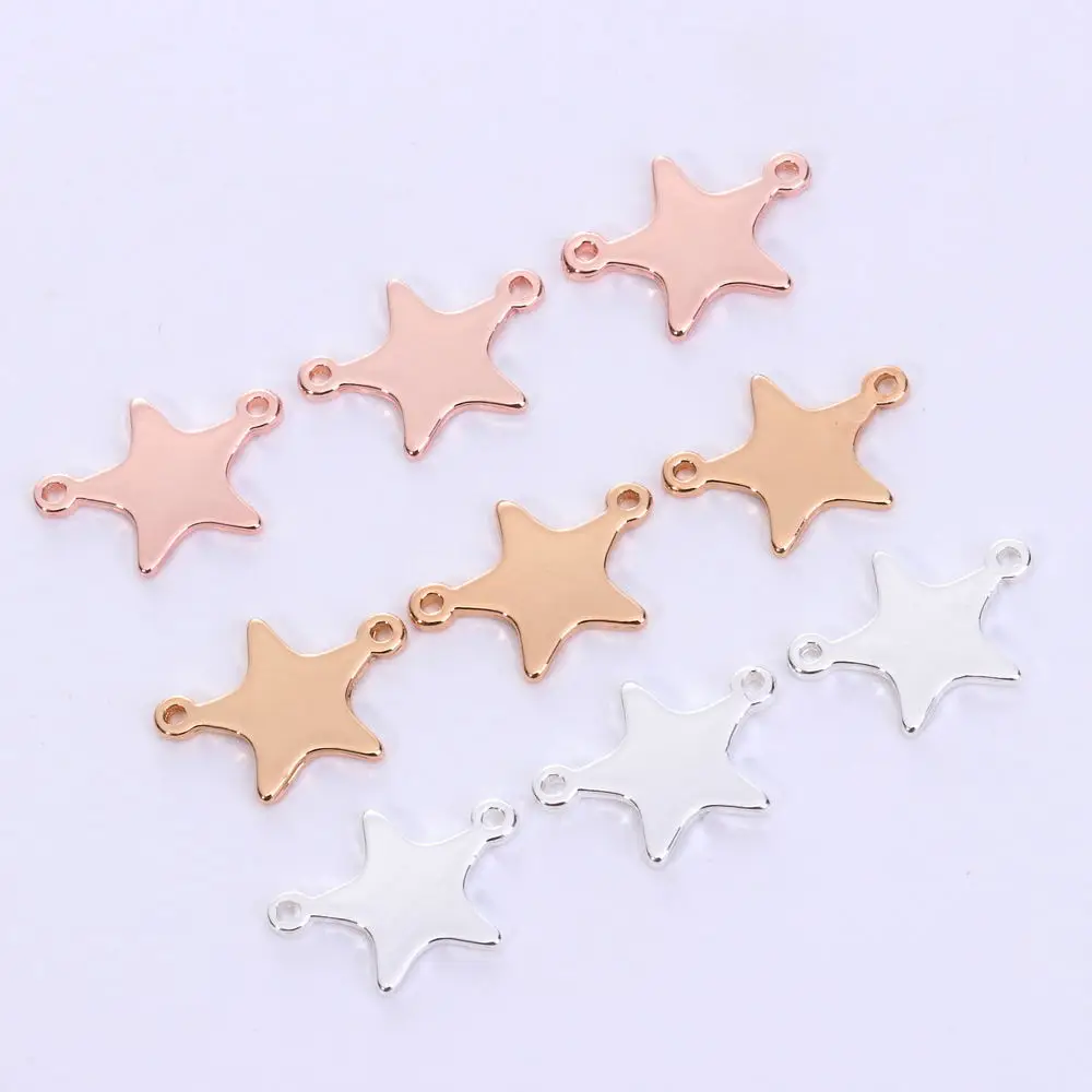 10 стильных Коннектор со звездой бесконечное очарование Кулон Бусы для колье