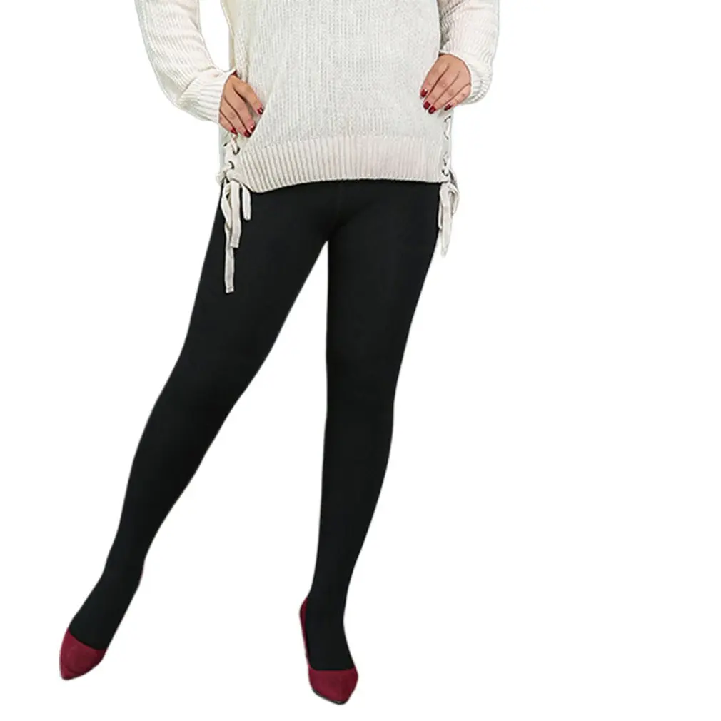 

Winter Cozy Leggings Black Pantyhose Warm Stockings Pantyhose Footless Seamless Winter High Elastic Stockings XXL