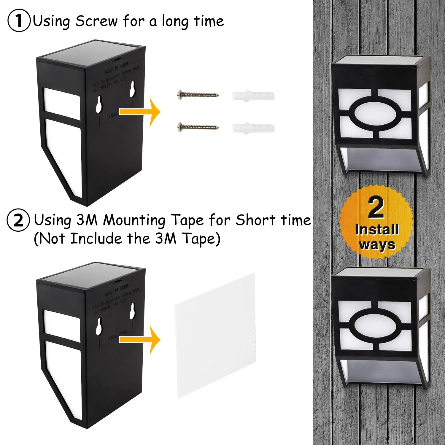2/8 солнечные настенные светильники наружное освещение светодиодный