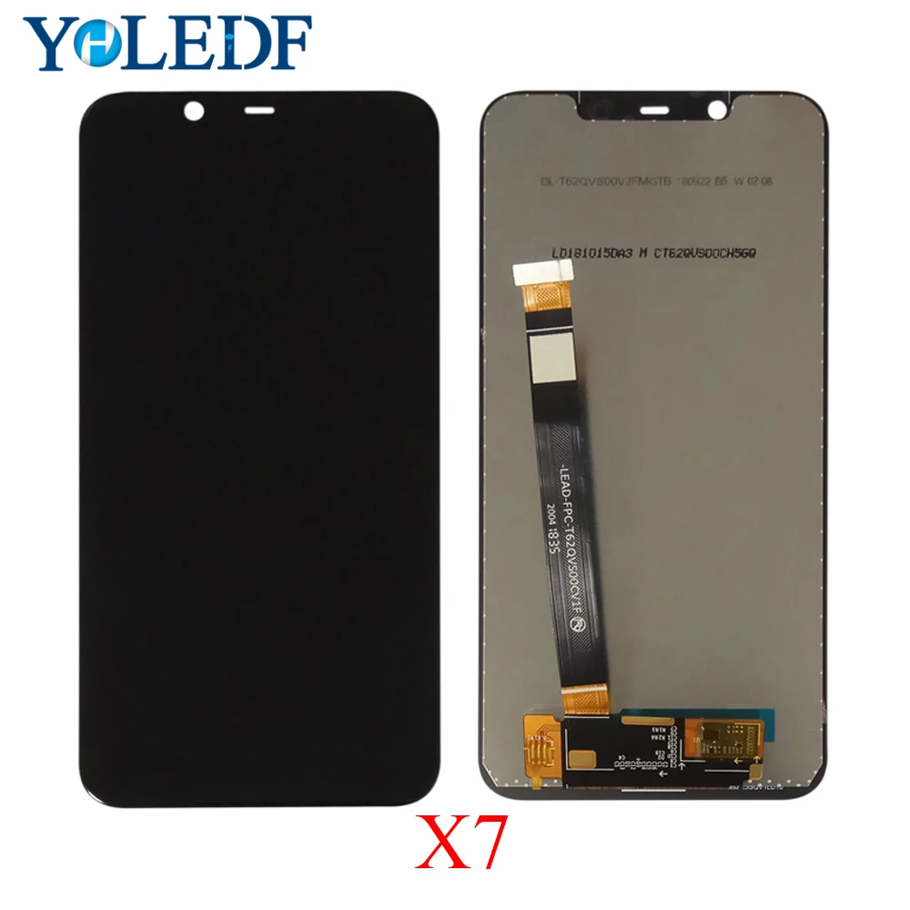 ЖК дисплей для Nokia X7 2018 7 1 Plus кодирующий преобразователь сенсорного экрана в сборе
