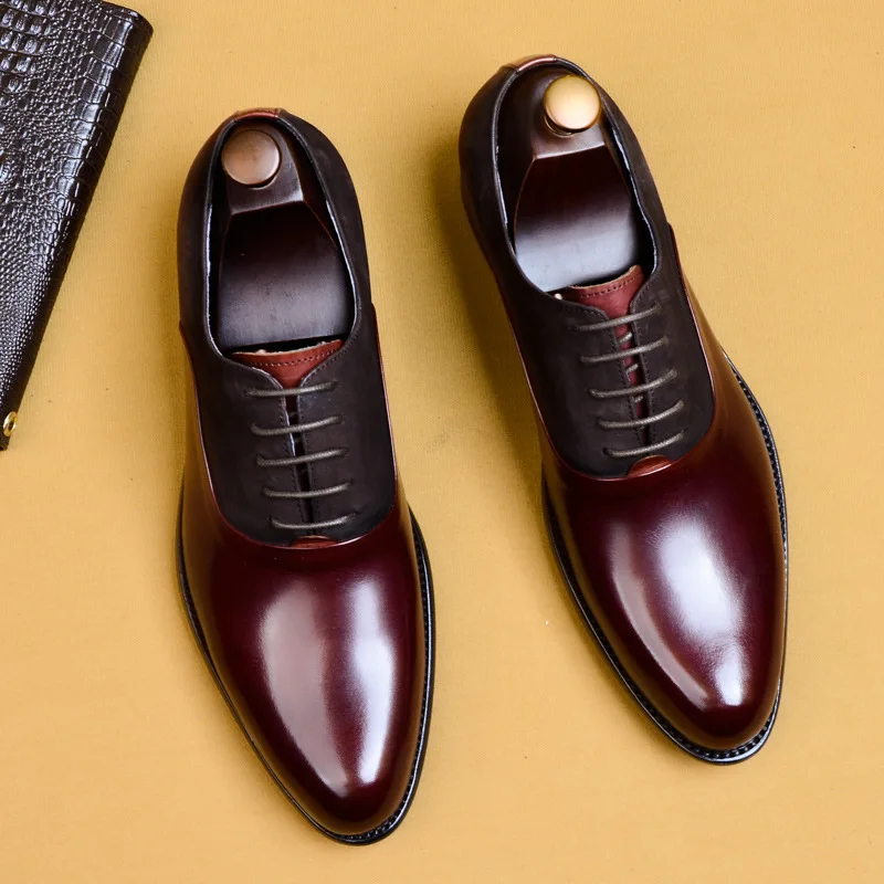 

QYFCIOUFU 2019 Fashion Man Formal Shoes High Quality Genuine Leather Personality Men Business Dress Oxford Wedding Shoes US 11.5